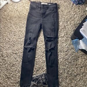 Hollister high rise super skinny black jeans
